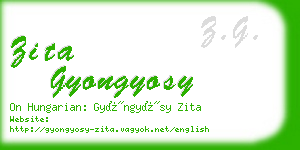 zita gyongyosy business card